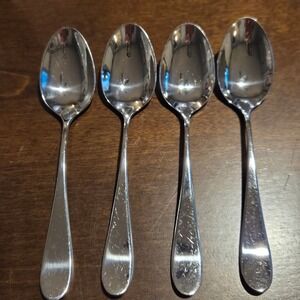 Reed & Barton 18/10 Stainless Steel Dayton Teaspoons Set of 4 Glossy Flatware